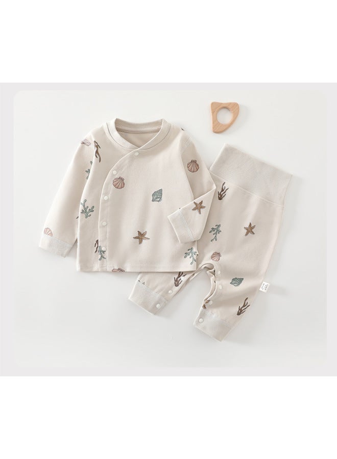 Baby Autum Clothing Set Split Autum Pants Type A Bottoming One-year-old Pajamas Newborn Male And Female Baby Clothes Pure Cotton Autum