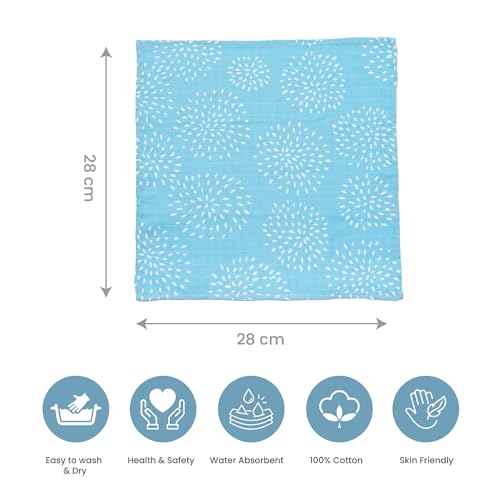 TIDY SLEEP Muslin Baby Face Napkin for New Born (Washable, Reusable Extra Soft Baby Face Napkin) (5) - Image 2