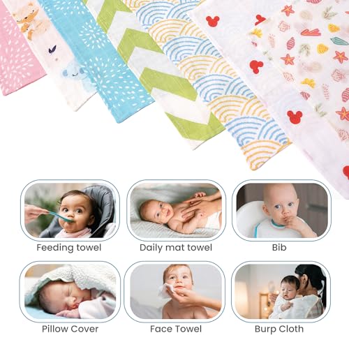 TIDY SLEEP Muslin Baby Face Napkin for New Born (Washable, Reusable Extra Soft Baby Face Napkin) (5) - Image 3