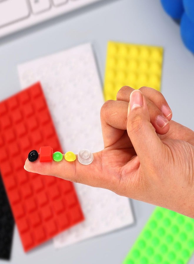 Tinoaly 250pcs Bump Dots for Visually Impaired, Assorted Sizes Silicone Braille Assistive Markers Low Vision Aids Tactile Stickers for Blind & Elderly (Black, Red, Green, Yellow, Transparent) - Image 4