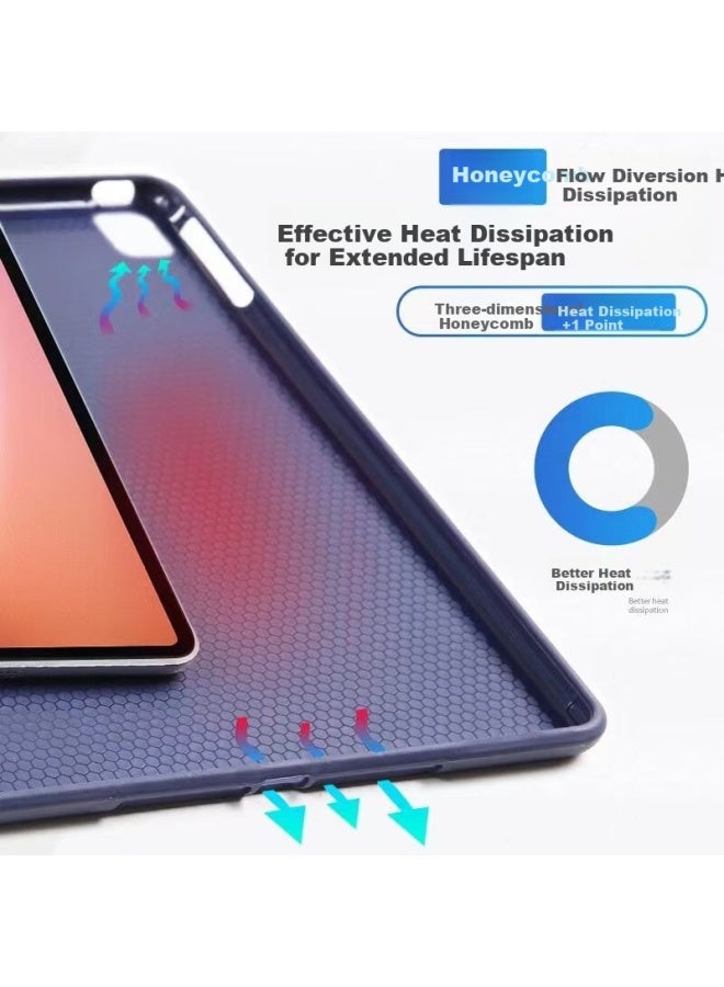 Hboalg Xiaomi 7 Ultra Protective Case Xiaomi Tablet 7 Ultra Protective Cover 14-Inch Full Coverage Anti-Drop Slim Leather Case With Sleep Function Blue - Image 2