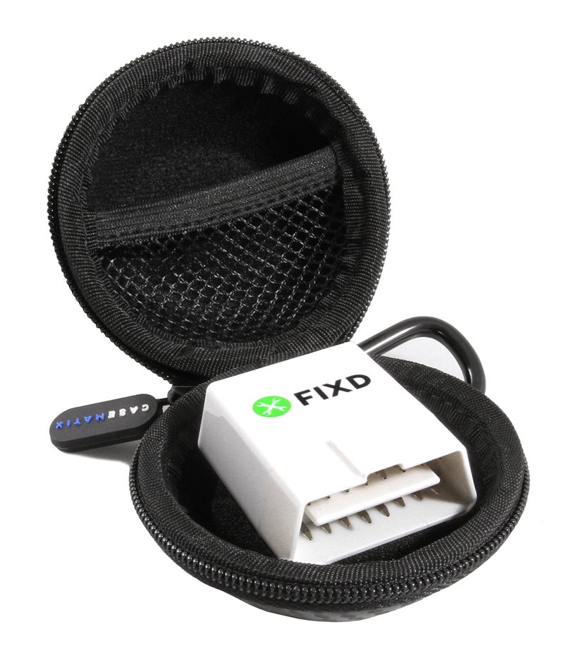 Casematix OBD Carry Case Compatible with FIXD OBD2 Bluetooth Car Diagnostic Tool for Auto Car Health Monitor Device Case Only