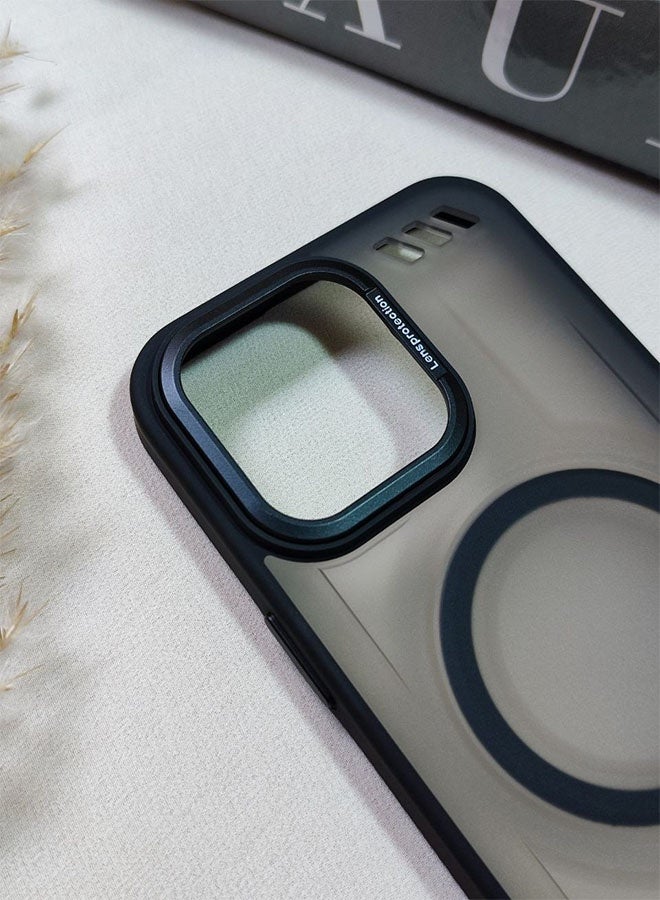 MagSafe Case For iPhone 16 Pro Max, Semi-Transparent Matte Case, Shockproof, Scratch And Fingerprint Resistant, Supports Magnetic Wireless Charging For iPhone 16 Pro Max - Black - Image 4