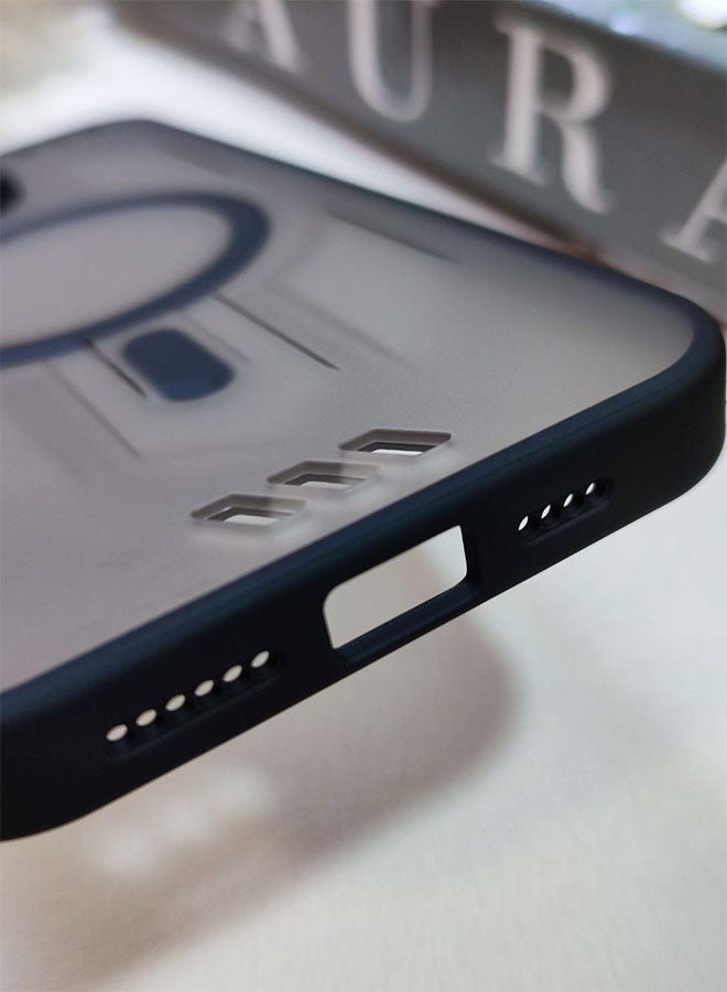 MagSafe Case For iPhone 16 Pro Max, Semi-Transparent Matte Case, Shockproof, Scratch And Fingerprint Resistant, Supports Magnetic Wireless Charging For iPhone 16 Pro Max - Black - Image 5