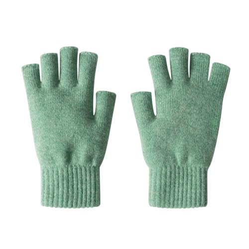 iMongol Pure Wool Women Men Unisex Half Fingers Fingerless Gloves Mittens, Outdoor Tactical Glove for Hunting & Hiking, Made in Inner Mongolian (Black) - Image 4