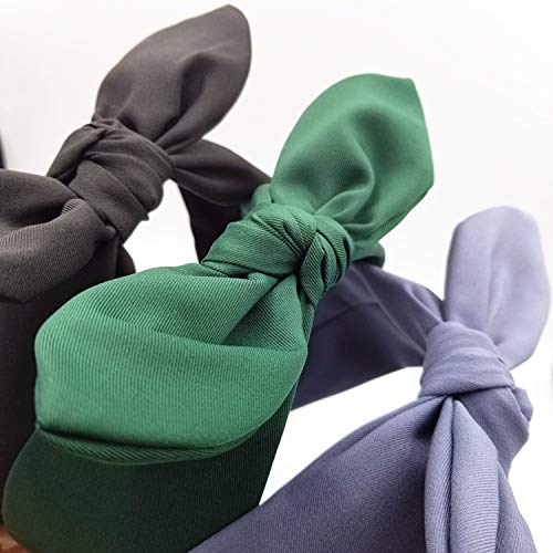 hodooly 1Pcs Knotted Headbands for Women,Turban Headband Wide Headbands Bowknot Hair Band for Women (Green) - Image 5