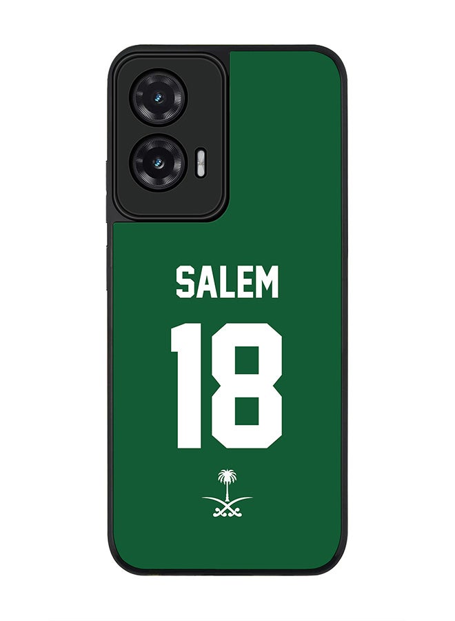 Stylizedd For Motorola Moto G35 Case,Slim fit Camera Protection, Shockproof Thin Phone cover  - Football - Saudi Arabia,  Salem