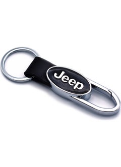 Ripido Jeep Keychain Leather Metal Clip 