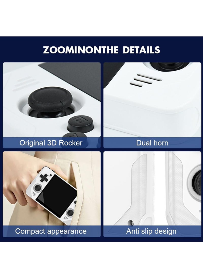 Powkiddy RGB30 Handheld Game Console 4.0 inch Pro Retro Games Consoles Classic Video Games System Built-in Rechargeable Battery Gaming Consoles (White, 256G) - Image 2