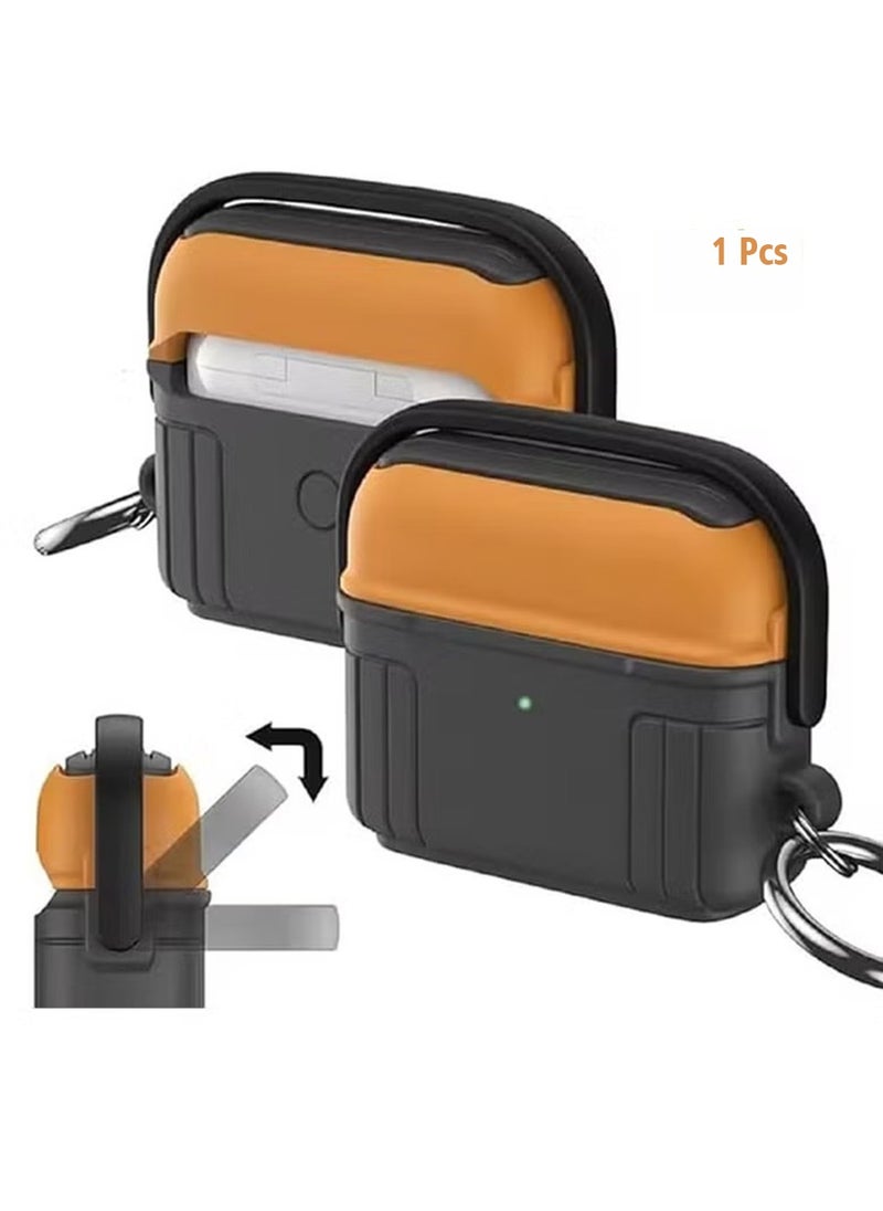 X-level - for AirPods Pro 2nd Generation Case Cover 2022, Protective Case with Lock Gen 2, Bag Design, Fashion Hard Rugged Shockproof Cover with Keychain Compatible with Apple Airpods Pro 2 (Yellow) - Image 1