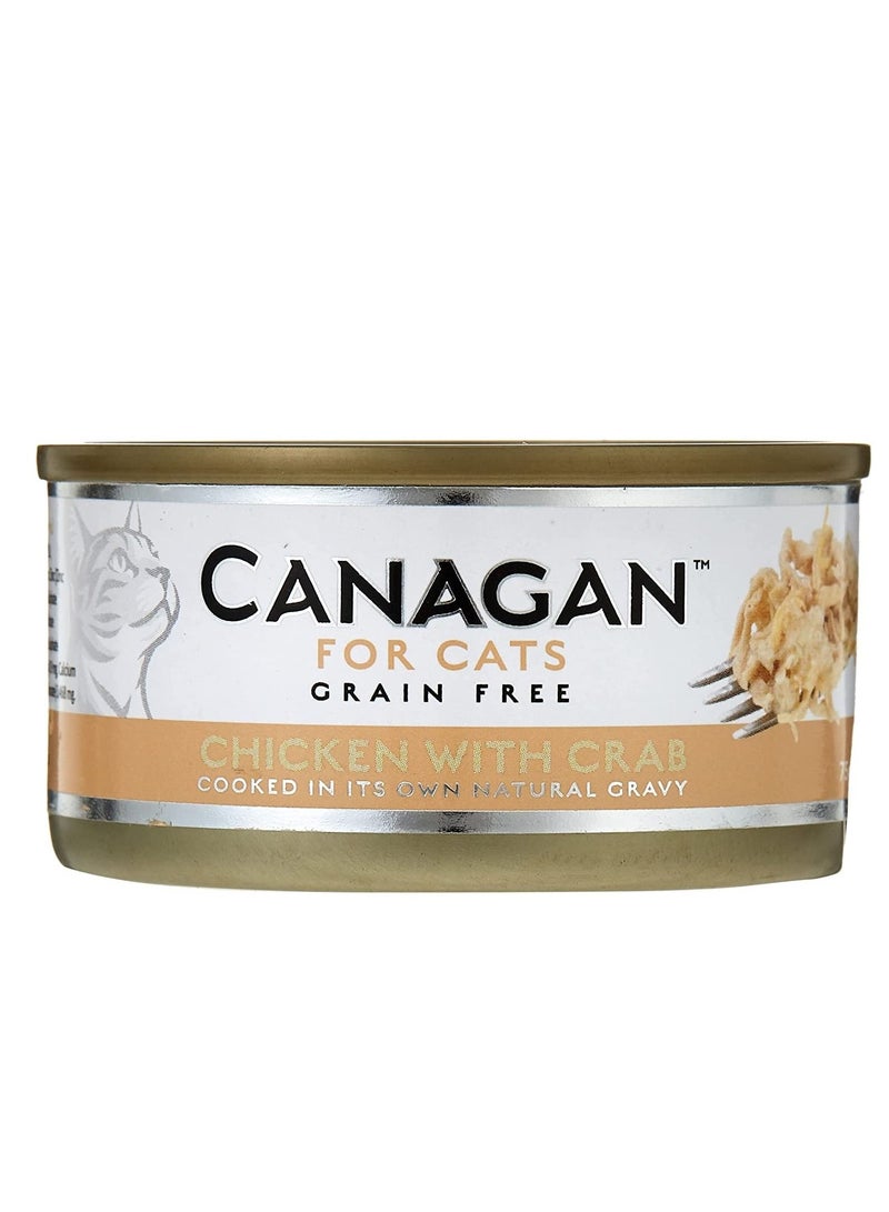 Canagan Chicken with Crab Tin Cat Wet Food 75g - Image 1