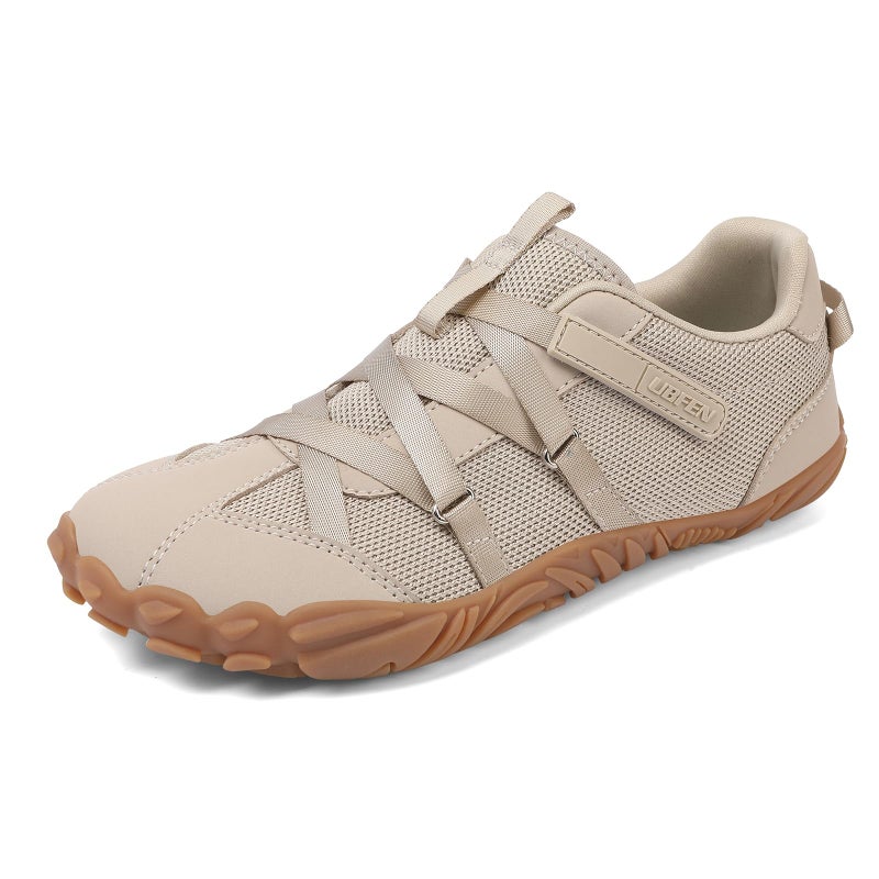 UBFEN Womens Barefoot Shoes Sneakers with Lightweight Minimalist Zero Drop for Walking Hiking Running Comfortable Casual Fashion Tennis Shoes Khaki 8 - Image 1