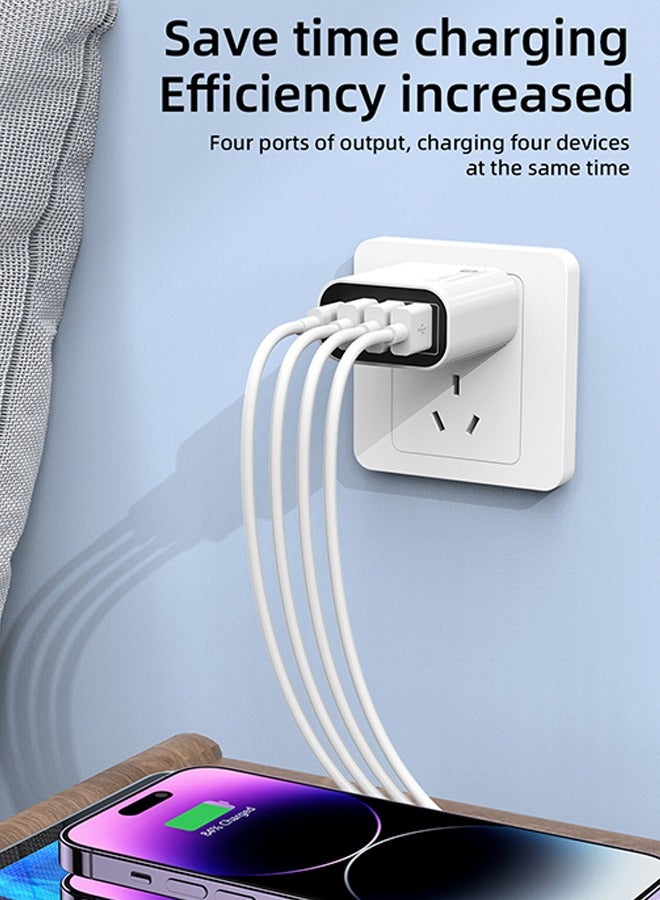 36W Multi Port European Quick Charger, Fast Charging Adapter for Multiple Models of Electric Device (White) - Image 5