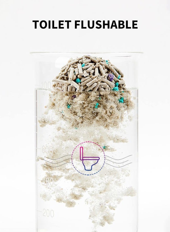 PETKIT أيفركلين 5 في 1 رمل قطط مختلط، رمال قطط قوية التكتل، تحكم في الروائح وغير معطر، ماص للغاية وقابل للغسل بالماء، رمل توفو بنتونيت، خالي من الغبار، 8 رطل/كيس - Image 5