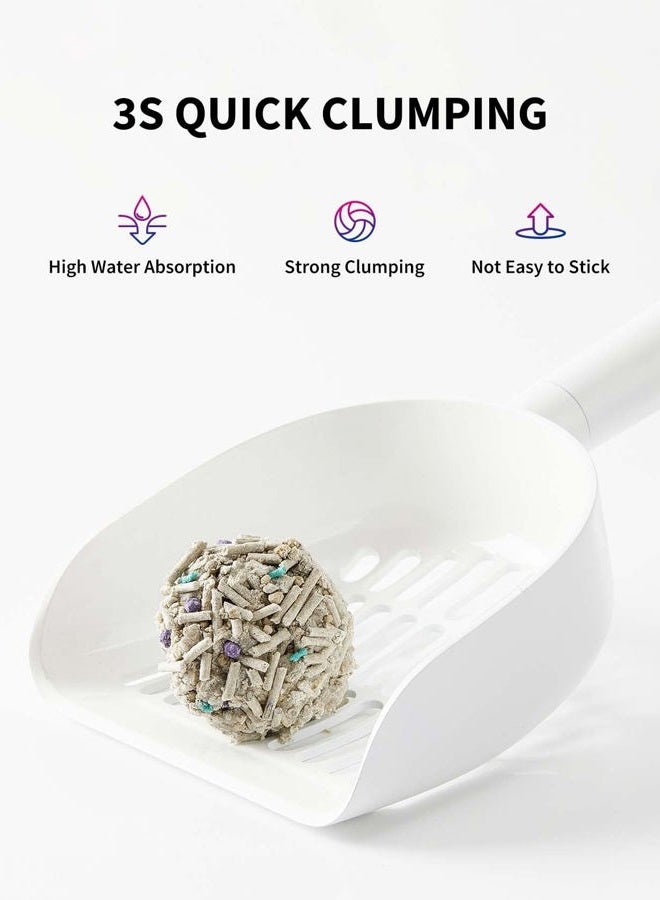 PETKIT أيفركلين 5 في 1 رمل قطط مختلط، رمال قطط قوية التكتل، تحكم في الروائح وغير معطر، ماص للغاية وقابل للغسل بالماء، رمل توفو بنتونيت، خالي من الغبار، 8 رطل/كيس - Image 2