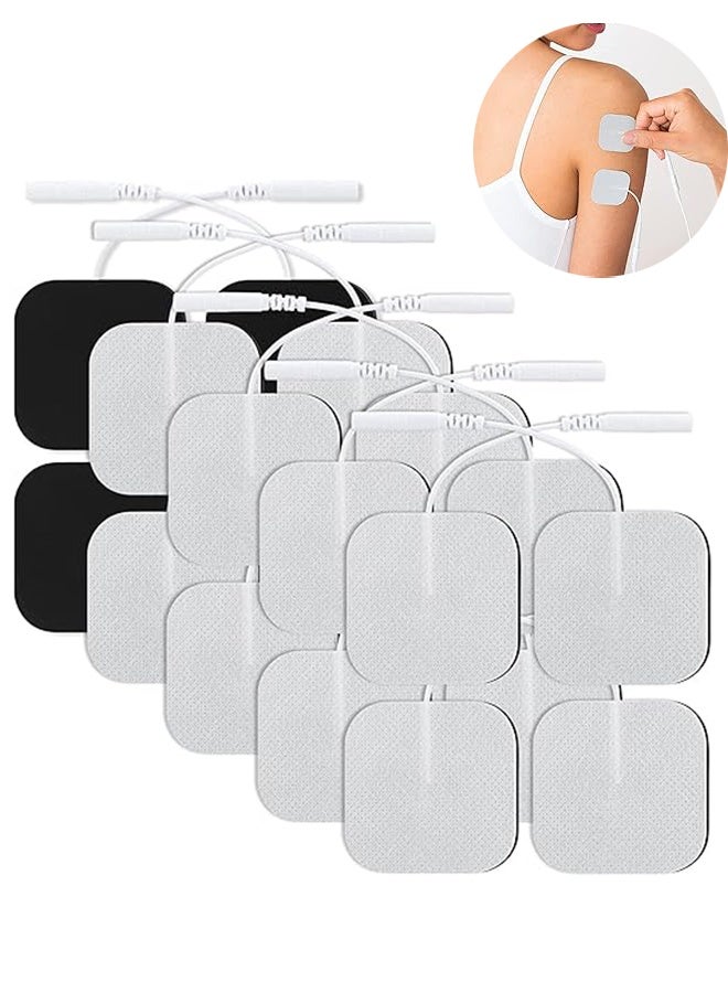 20-Piece Self Adhesive Physical Therapy Electrode Pads, Reusable Square 5 * 5cm Massage Patch, Non-Woven Hydrogel Thickening and Sticking, Electrode Self-Adhesive Patch - Image 1