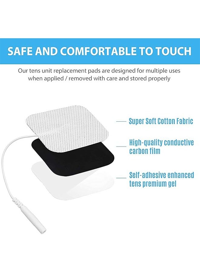 20-Piece Self Adhesive Physical Therapy Electrode Pads, Reusable Square 5 * 5cm Massage Patch, Non-Woven Hydrogel Thickening and Sticking, Electrode Self-Adhesive Patch - Image 2