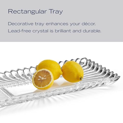 bellemax Plate Set of 1 pcs Bead Rim Decorative 15 inch Crystal Clear Glass Plate- Dry Fruits Sweets Chocolate Snack Plate for Dining,Catering Event, Dinner Parties,Wedding Dinner Plate (BX-01) - Image 5