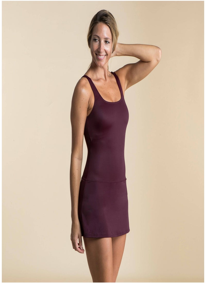 NABAIJI NABAIJI by DECATHLON, Women Heva One-Piece Swimsuit with Skirt Supportive & Quick-Dry Purple  - Image 1