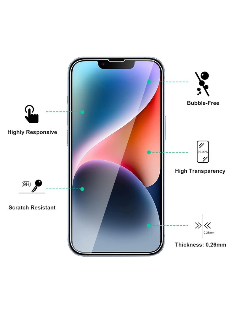 ELTRAZONE iPhone 14 Plus Case [2 Pack] – Tempered Glass Screen Protectors, Ultra Slim Crystal Clear, Shockproof Protective Glass for iPhone 14 Plus 6.7" (2022) - Image 4