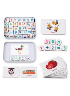 Coogam Wooden Magnetic Letters And Numbers Toys, Fridge Magnets Abc Alphabet Word Flash Cards Spelling Counting Game Learning Uppercase Lowercase Math For 3 4 5 Year Old Preschool Toddler Kid Boy Girl  - Image 1