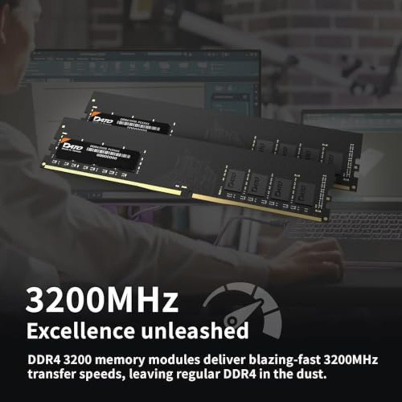 DDR4 RAM kit x2 3200 CL22 3200MHz PC4-25600 1.2V 288pin Non-ECC unbuffered memory dimm, Computer Desktop Memory Module Udimm - Image 3