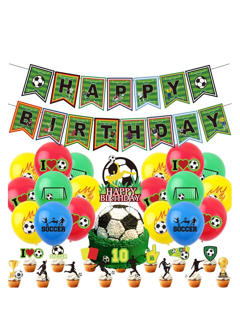xppier 37 Pieces World Cup Football Soccer Birthday Decorations for Children's Birthday Supplies  - Image 1