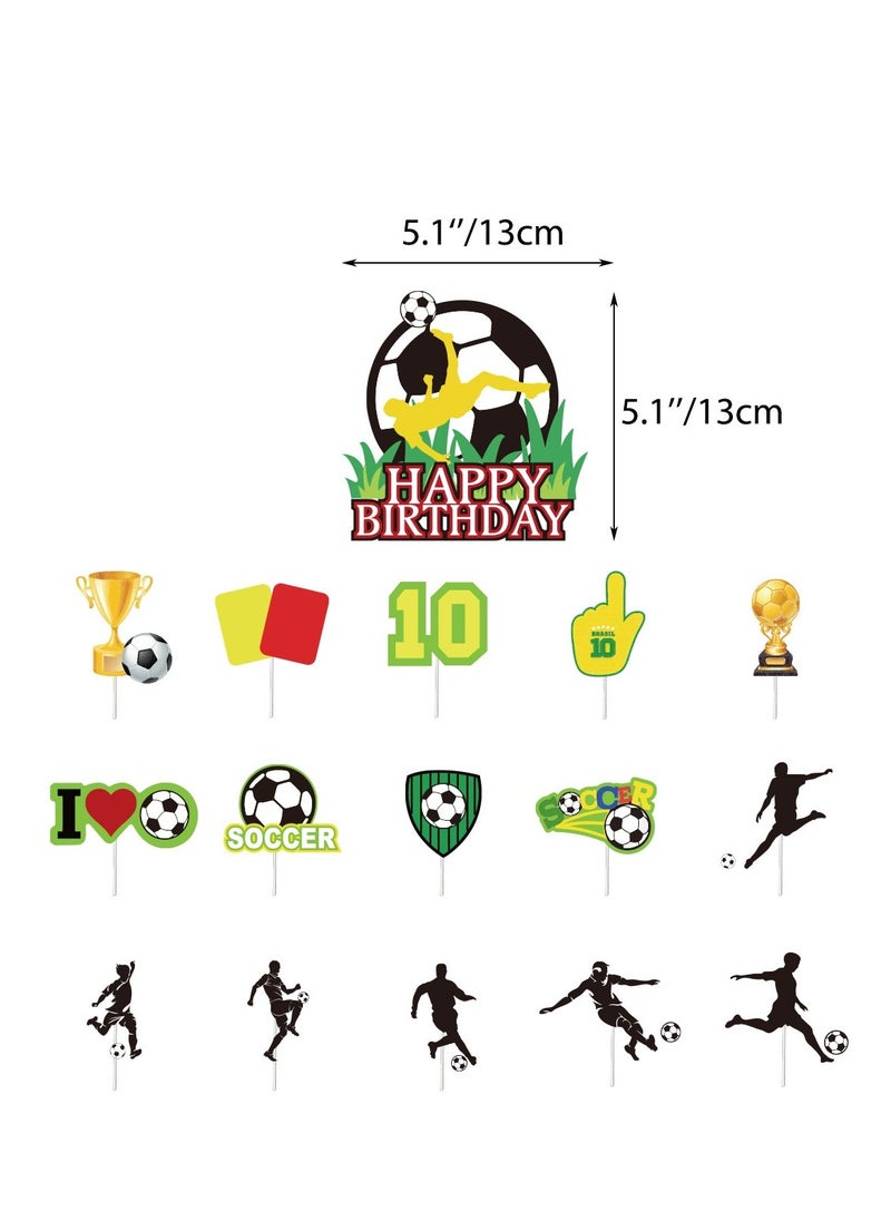 xppier 37 Pieces World Cup Football Soccer Birthday Decorations for Children's Birthday Supplies  - Image 3