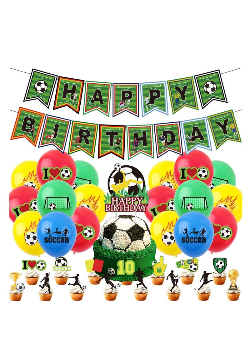 xppier 37 Pieces World Cup Football Soccer Birthday Decorations for Children's Birthday Supplies  - Image 4