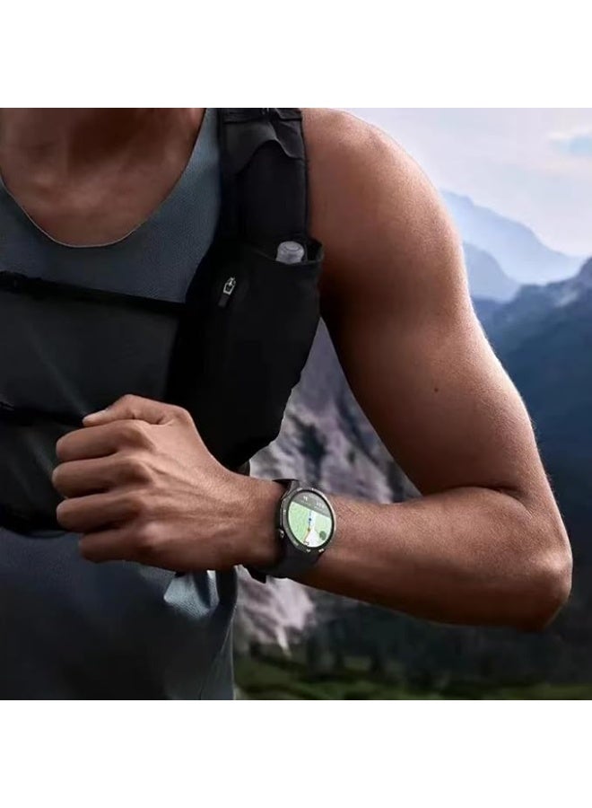 Silicone Band Compatible with Huawei Watch GT5 22mm Classic Silicone Loop Strap, Soft Breathable Wristbands No Gap Wristband Strap for Huawei Watch GT5 Black. - Image 2