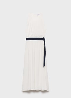MANGO Contrast Belt Dress  - Image 5