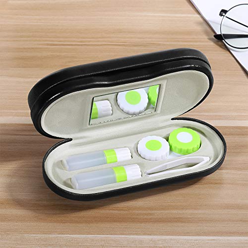 SteelFever 2 in 1 Double Sided Portable Glasses Case Travel Contact Lens Case (Black) - Image 5