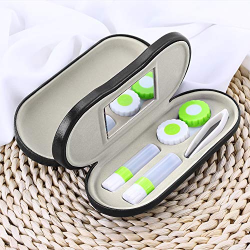 SteelFever 2 in 1 Double Sided Portable Glasses Case Travel Contact Lens Case (Black) - Image 4