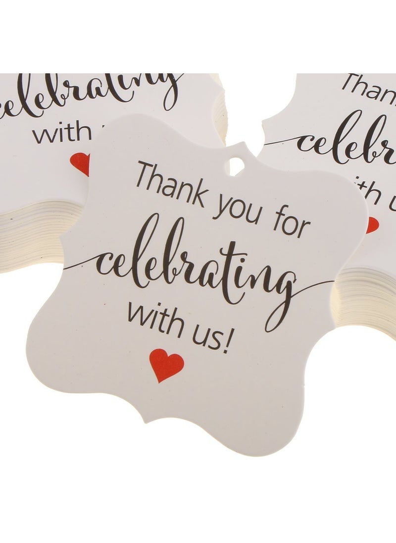 Atmiyamart Atmiyamart Thank You Cards Gift Tags Vintage White Paper Hang Tags Wedding Party Favor Birthday Party Baby Shower Tags Handmade Tag 50Pcs6X6Cm White Tags for Gift Bags Packing  - Image 1