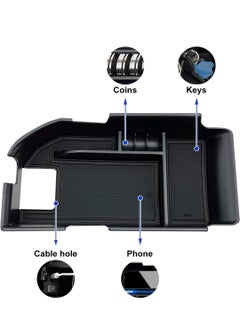RAYMOS Camry XLE or XSE 2018 To 2021 2022 2023 & Camry LE SE 2020 2021 2022 2023 Center Console Organizer Tray Accessories Armrest Secondary Storage Box Fit Dual USB Ports  - Image 3