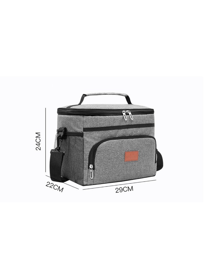 Large Capacity Insulated Lunch Box Cooler Tote Leakproof Lunchbox For Office Camping Picinic with Adjustable Shoulder Strap Insulated Takeaway Box With Side and Front Pocket For Women and Men - Image 4
