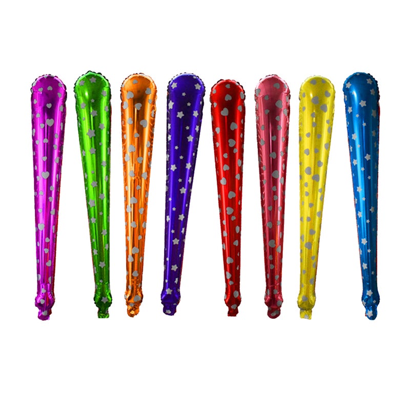 20 Pcs Colorful Inflatable Sticks Concert Noisemaker Cheering Sticks Ring Bell Wedding Party Boom Wand Sporting Events Bar Party Favors (Mixed Color) - Image 1