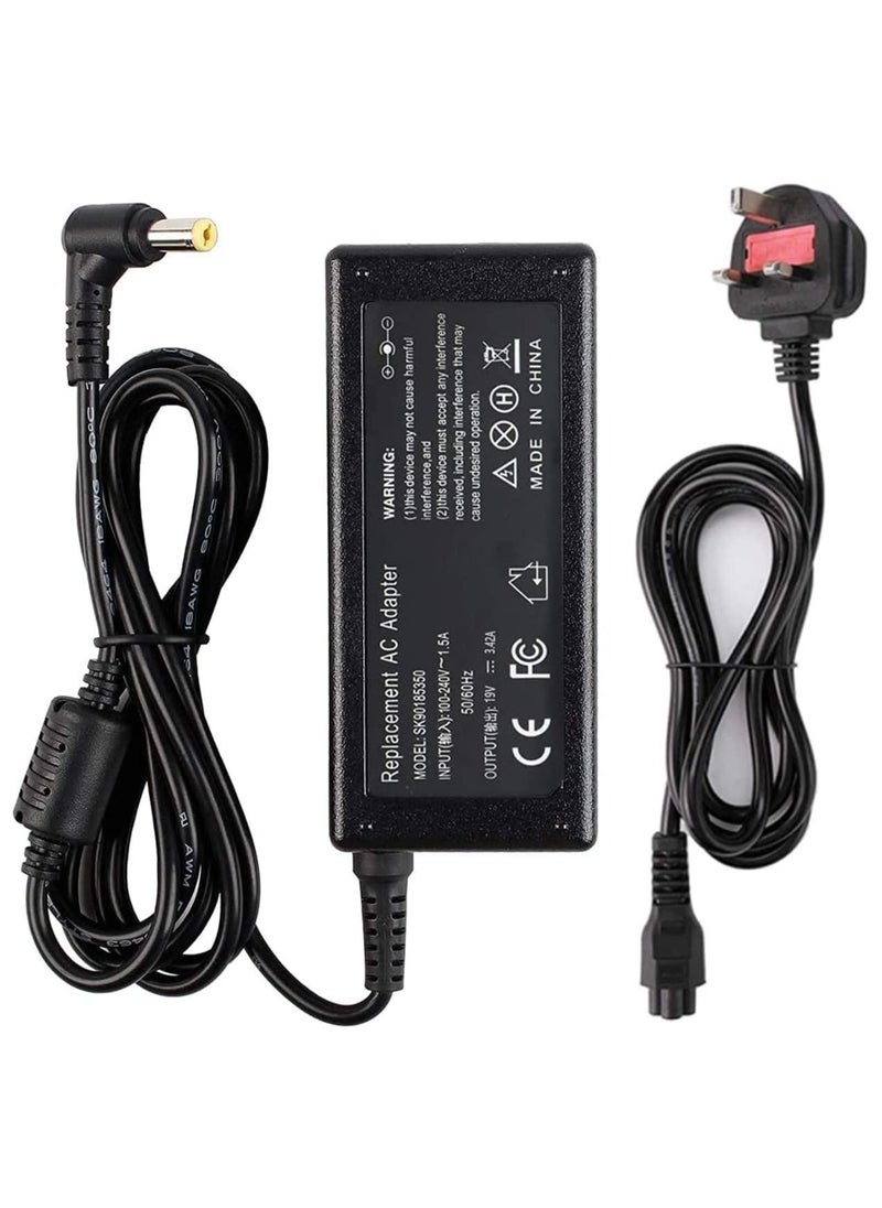 Generic - 65W Laptop Charger for Acer Aspire 3 5 A314 21 A314 22 A515 55 A515 54 ES1 ES1 511 E1 E1 572 E3 E3 111 E5 E5 511 E5 571 E5 575 Power Supply Cord UK DL65190342 - Image 1