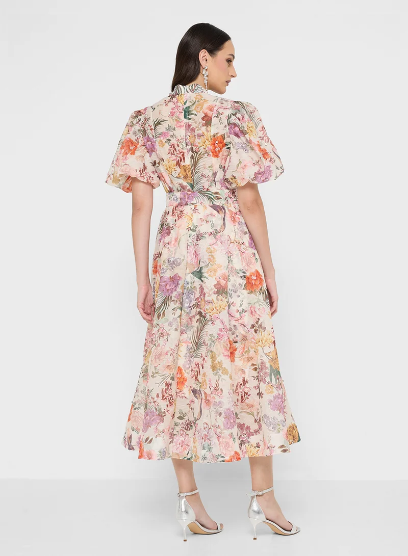 خزانة Floral Print Dress