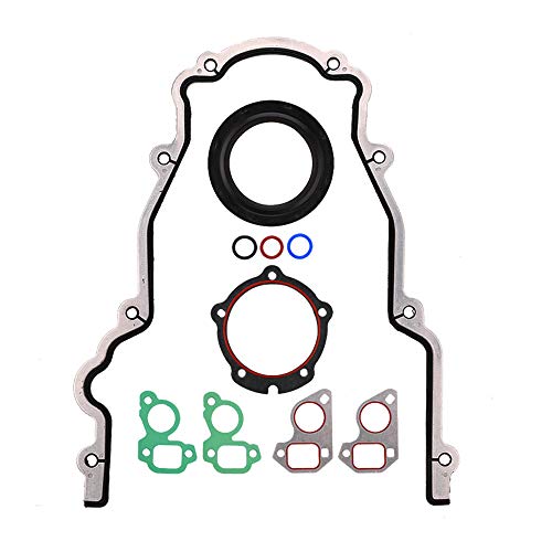 Timing Cover Gasket Set  Compatible with 48L 53L 57L 60L 62L Chevy Silverado Suburban Tahoe GMC Sierra Yukon Savana Cadillac Escalade  Replace 12633904 TCS45993