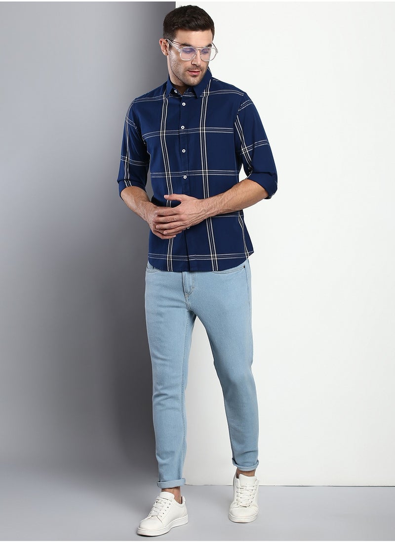 قميص رجالي كاجوال من القطن بقصّة Slim Fit باللون الأزرق - pzsku/ZDDBE970C788C71AEAFEAZ/45/_/1724247474/e2c56e41-6792-4c58-bf44-b2dee0f39072