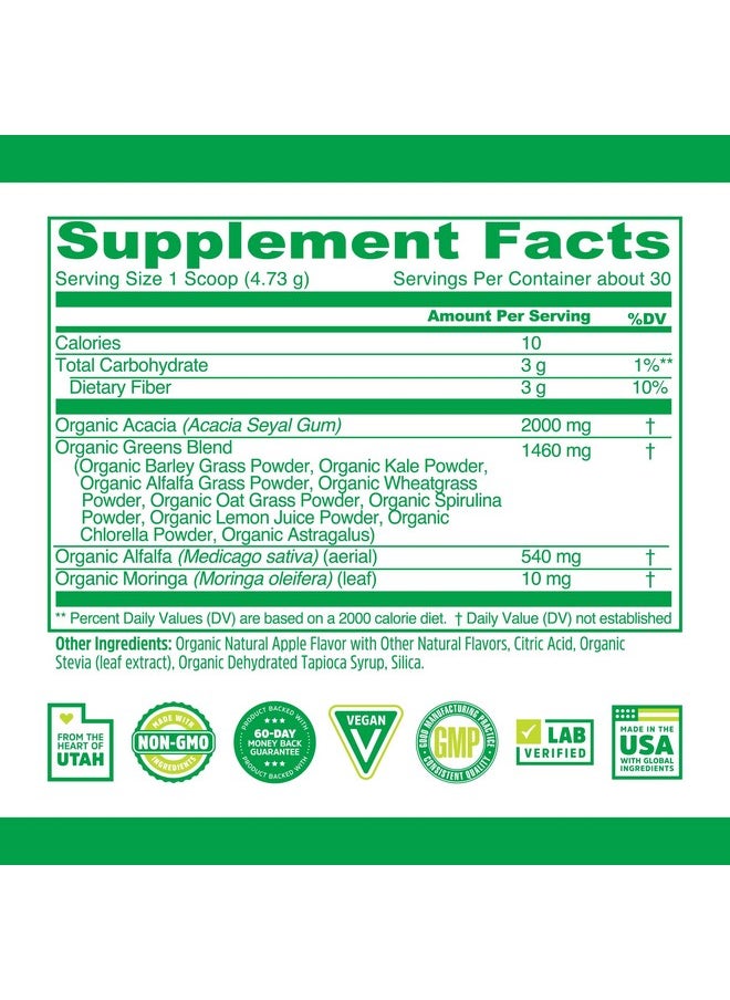 Zhou - Zhou Nutrition USDA Organic Supergreens Powder, Superfood Smoothie Juice Mix, Spirulina, Chlorella, Wheatgrass, Kale, Fiber, Immune and Energy Support, Vegan, Non-GMO, 30 Servings - Image 1