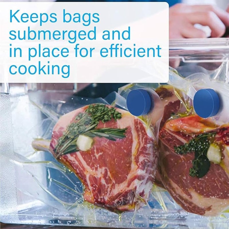Sous Vide Weights Set Of 4 Silicone Coated Magnets Anti Floating Cooking Accessory - Image 3