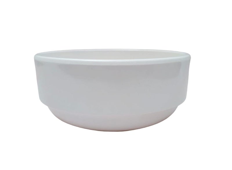 Servewell Melamine Rewa Soup Bowls with SpoonSet of 3Glossy White300ML - Image 2