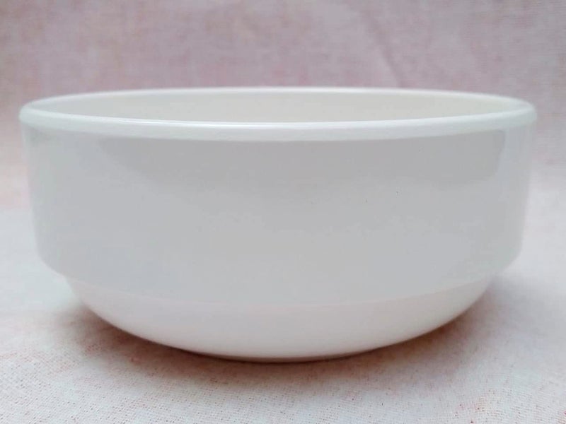 Servewell Melamine Rewa Soup Bowls with SpoonSet of 3Glossy White300ML - Image 5