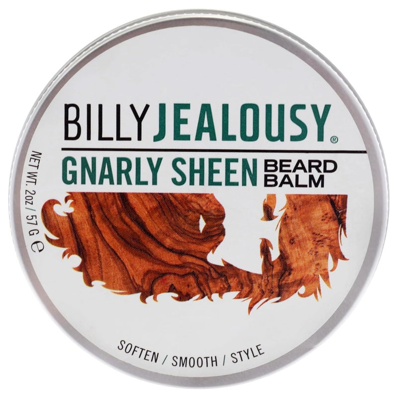 Billy Jealousy Beard Balm with Light Hold & Low Shine, Everyday Beard Styling Balm Loaded With Coconut, Shea & Sunflower Oils For Smooth & Nourished Facial Hair & Skin, Gnarly Sheen, 2 Oz - Image 1