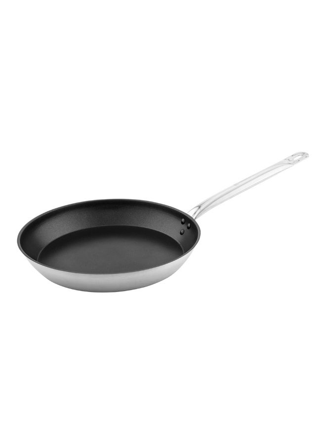 Restaurantware Met Lux 12.6 Inch Round Frying Pan, 1 Non-Stick Frying Pan - Induction Ready, Riveted Handle, Stainless Steel Fry Pan, Dishwashable, Cookware For Homes or Restaurants - Image 1
