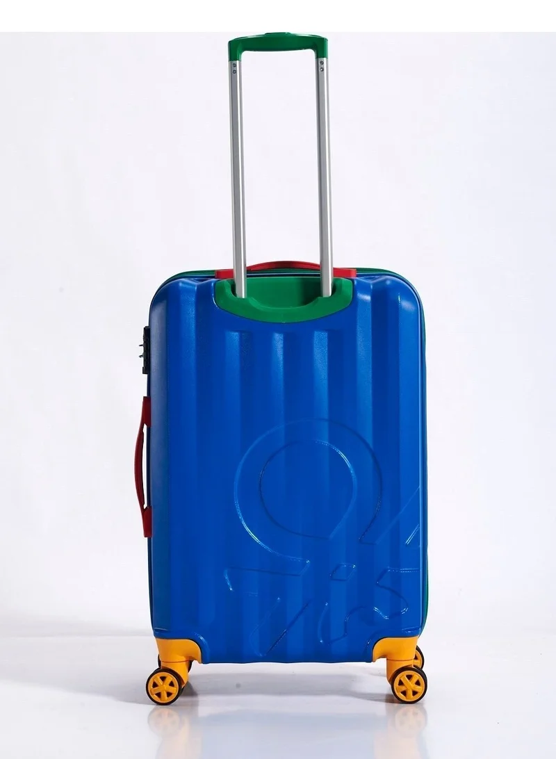 UNITED COLORS OF BENETTON BNTA-203X Set of 3 Luggage with TSA Lock| Material- Acrylonitrile Butadiene Styrene| Adjustable Trolley Handle | Smooth Dual Wheels 360degree rotate| SIZE-20/24/28 Inch| BLUE