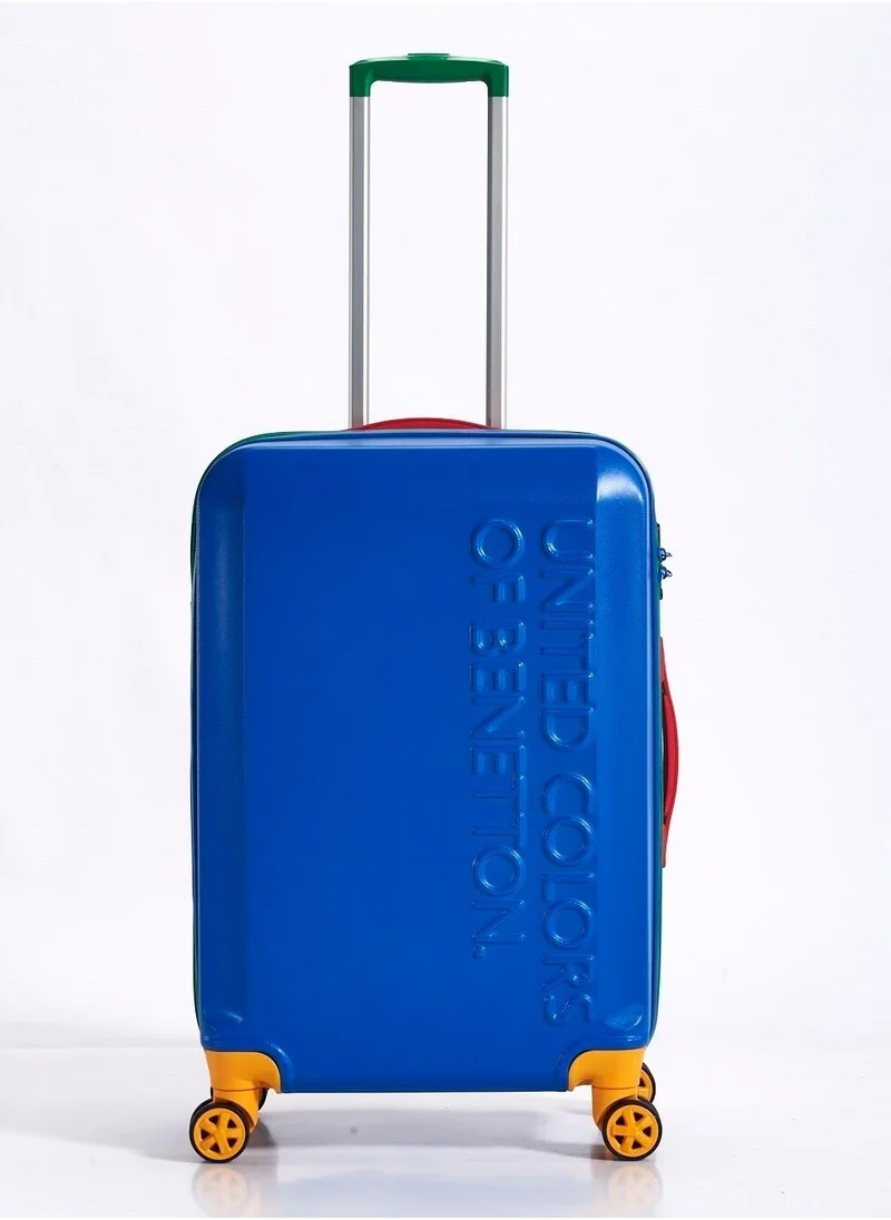 UNITED COLORS OF BENETTON BNTA-203X Set of 3 Luggage with TSA Lock| Material- Acrylonitrile Butadiene Styrene| Adjustable Trolley Handle | Smooth Dual Wheels 360degree rotate| SIZE-20/24/28 Inch| BLUE