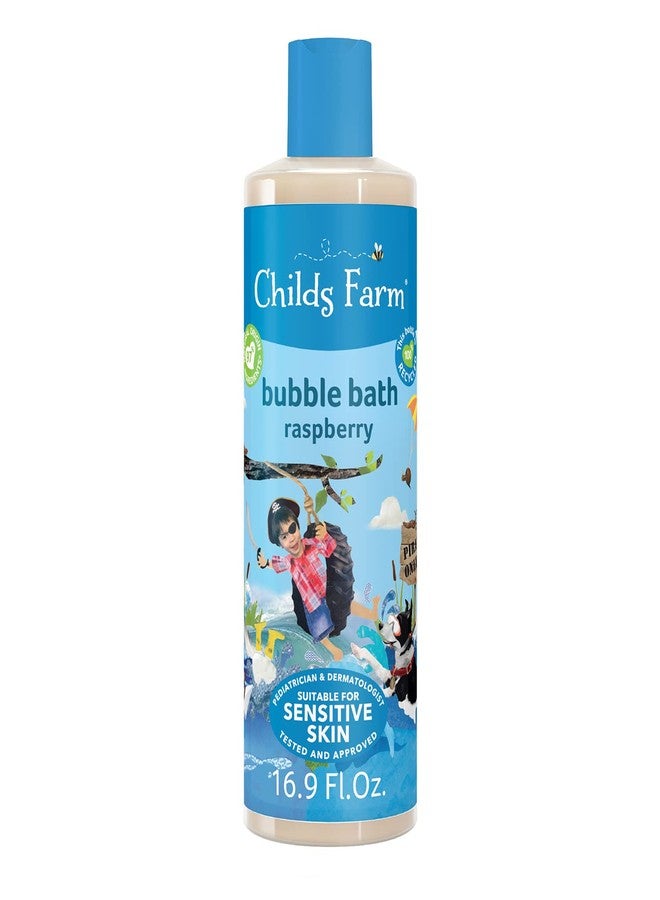Childs Farm, Kids Bubble Bath for Dry, Sensitive Skin, Organic Raspberry, Gently Cleanses & Soothes, Vegan, Cruelty-Free, 16.9 fl oz - Image 1